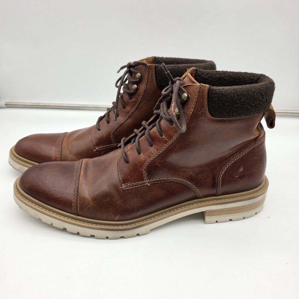 Johnston & Murphy Men's Brown Leather 20 2002 Comfort Boot Size 12